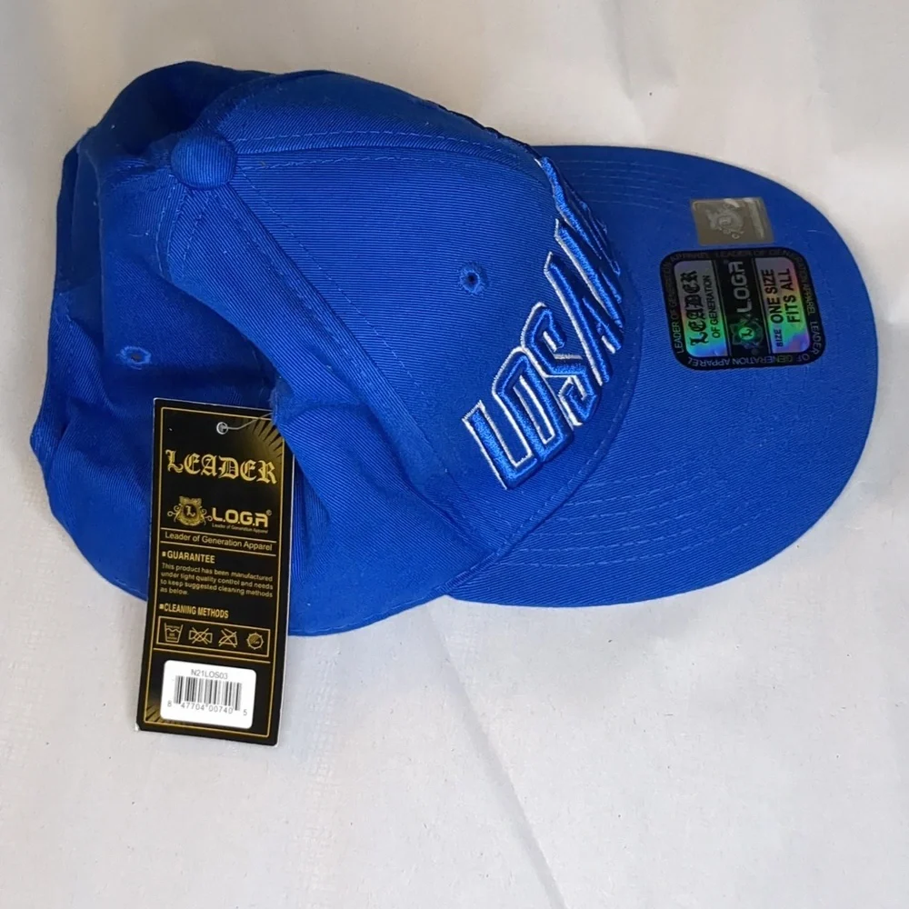 Leader of Generation Apparel L.O.G.A Blue Los Angeles Spell Out Hat Cap Snap NWT - Picture 2 of 2